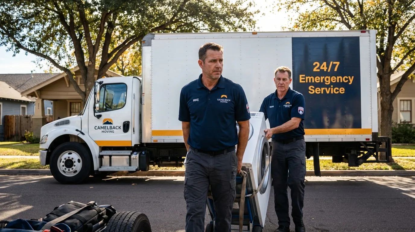 CamelBack Moving crew loading furniture in South Pasadena, CA